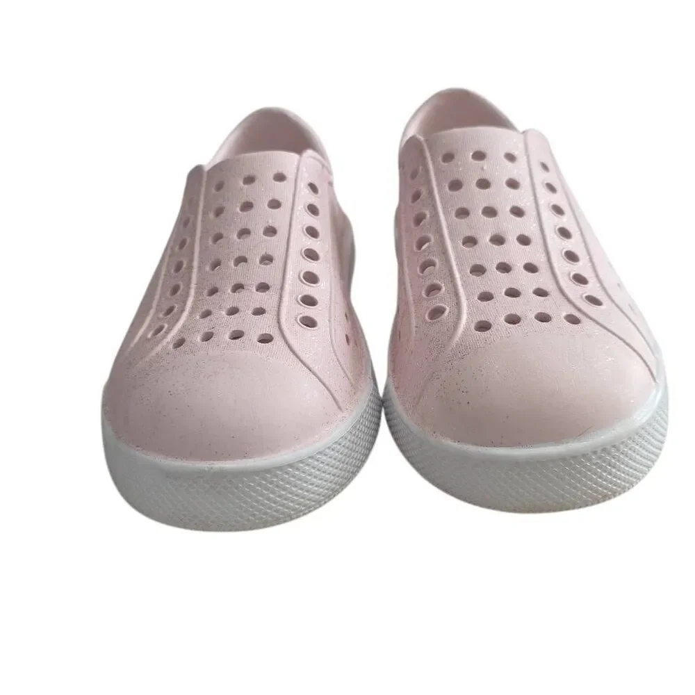 Lily & Dan Girl's Size 13/1 Pink Glitter Perforated Water Shoes